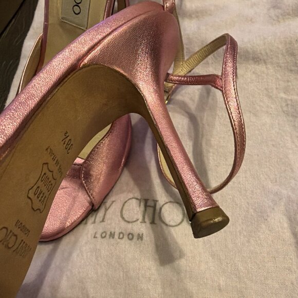 Jimmy Choo Coupe metallic sandals in pink - Picture 8 of 9